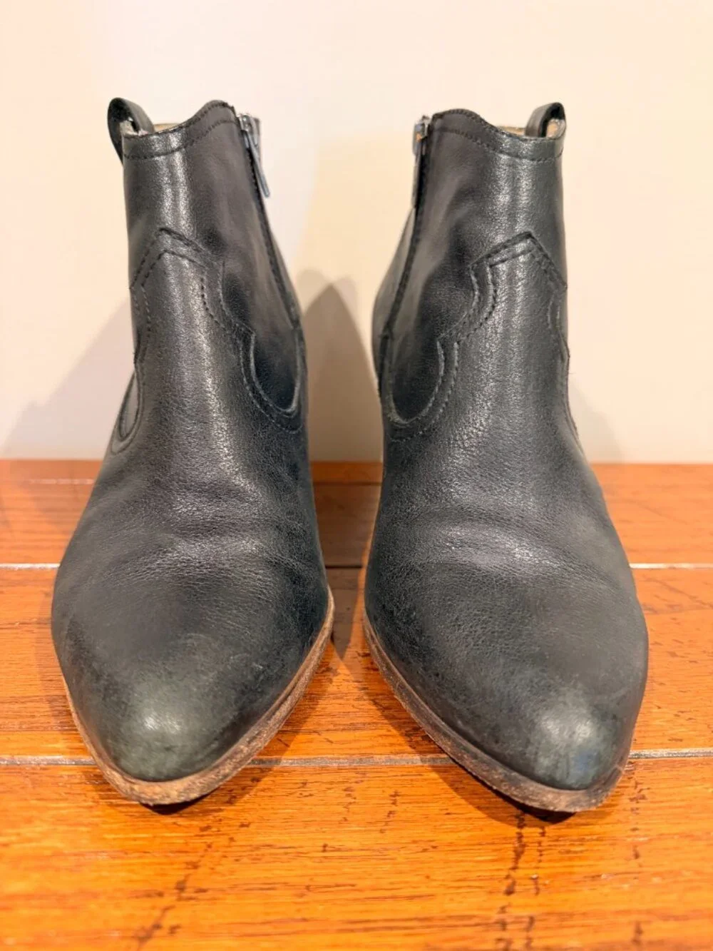 Frye Reina Women's Western Ankle Bootie Size 8.5 M Black Leather